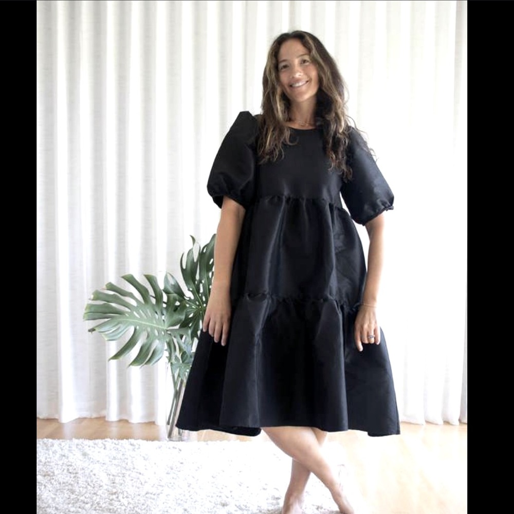 Ali Golden Party Dress Shiny Black